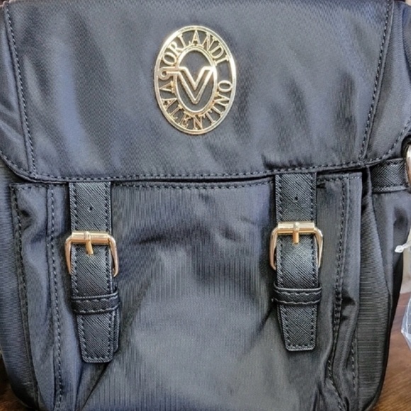 Valentino Black Backpack with Gold Accents - Picture 6 of 11